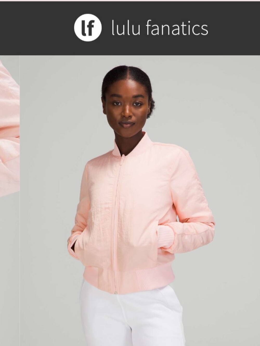 Fanatics Women's Pale Pink Bomber Jacket